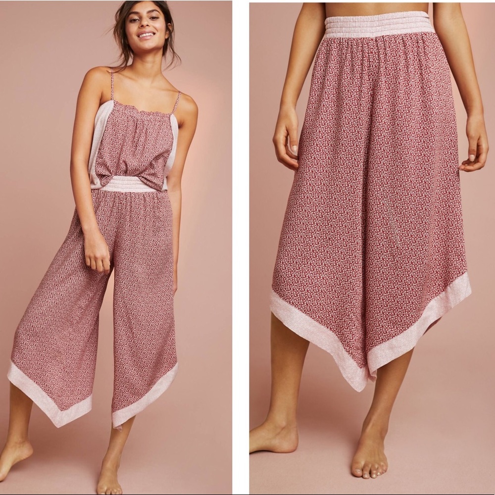 Anthro Flowy Floral Pants